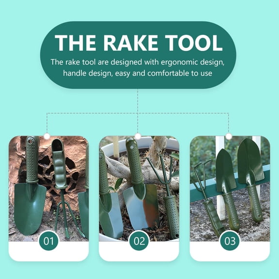 Yardwe 3-Piece Garden Tools Set Plastic Ergonomic Design For Outdoor Use