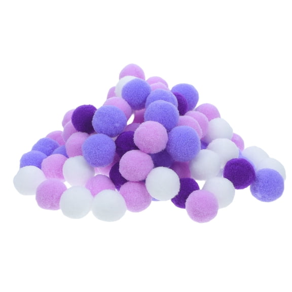 Yardwe 300Pcs Soft Polyester Pom Poms for Crafts Vibrant Assorted Color Puff Balls