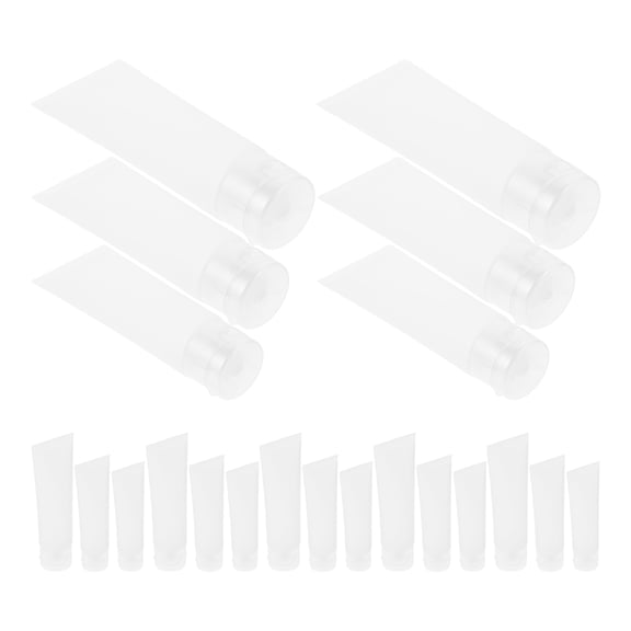 Yardwe 30Pcs Refillable Travel Toothpaste Tubes with Transparent Frosted Design for Storage