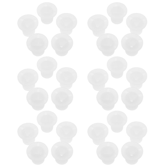 Yardwe 30Pcs White Perfume Diffuser Bottle Stopper Plugs with Hole for DIY Reed Diffuser Evaporation Control