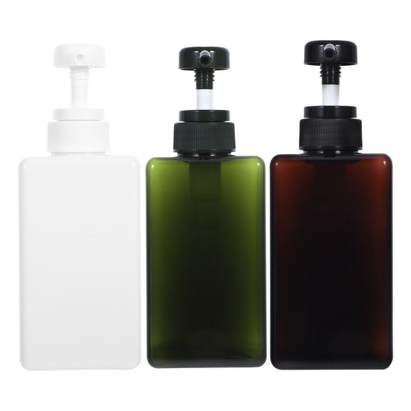Yardwe 3Pcs Refillable Plastic Lotion Dispenser Bottles for Convenient Storage in Dormitory
