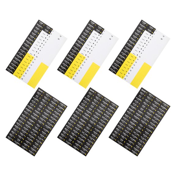 Yardwe 3Sets Electrical Panel Markers Load Center Labels Black Self Adhesive for Easy Identification