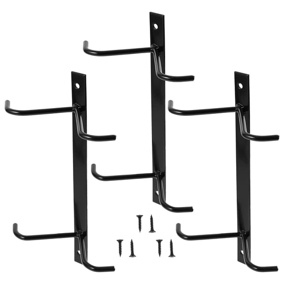 Yardwe 3 Sets Coffee Hooks Iron Under Cabinet Kitchen Utility Holder for Restaurant Use