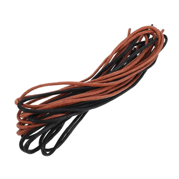 Yardwe 4 Pairs Of Elegant Round Waxed Laces Dark Brown For Casual Wear And Boots