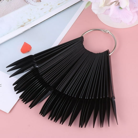 Yardwe Nail Art Practice Template Fan Shaped Plastic 2 Sets