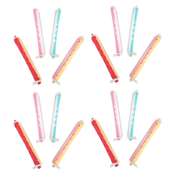 Yardwe 48Pcs Small Plastic Curling Hair Rollers for Defined Curls on Straight and Wavy Hair