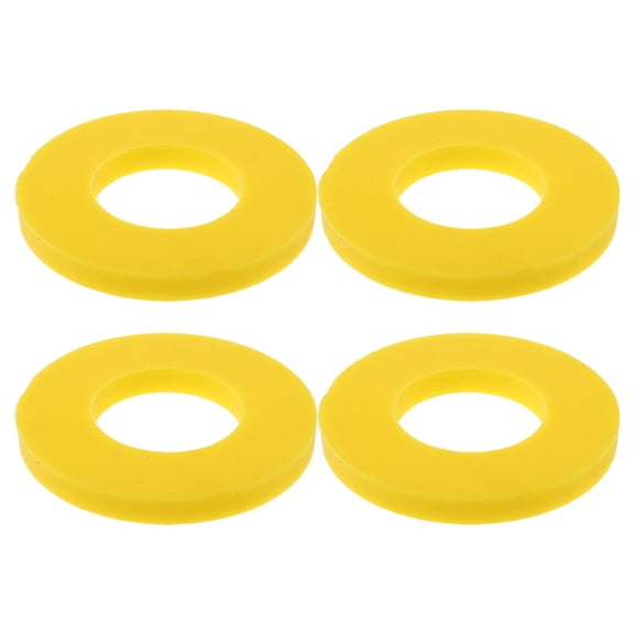 Yardwe 4Pcs Auto Shock Absorption Rings Yellow Rubber Suspension Top Tower Buffer with Easy Installation