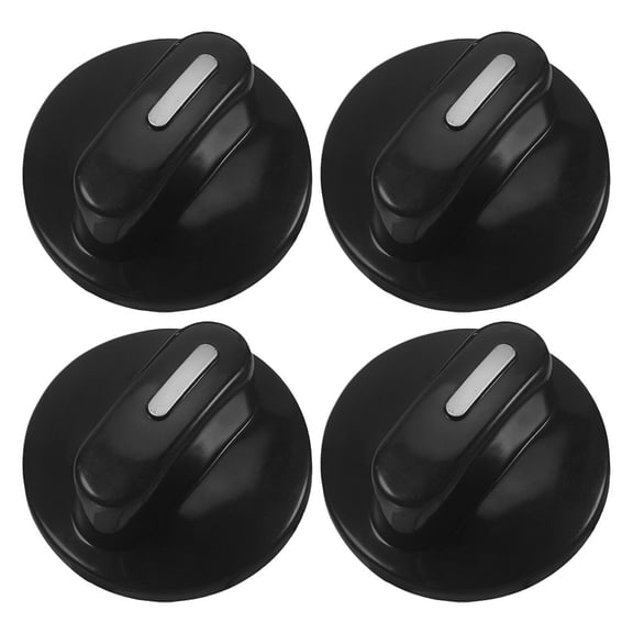 Yardwe 4Pcs Black Plastic Oven Control Knobs Replacement with Precise Timing for Appliances