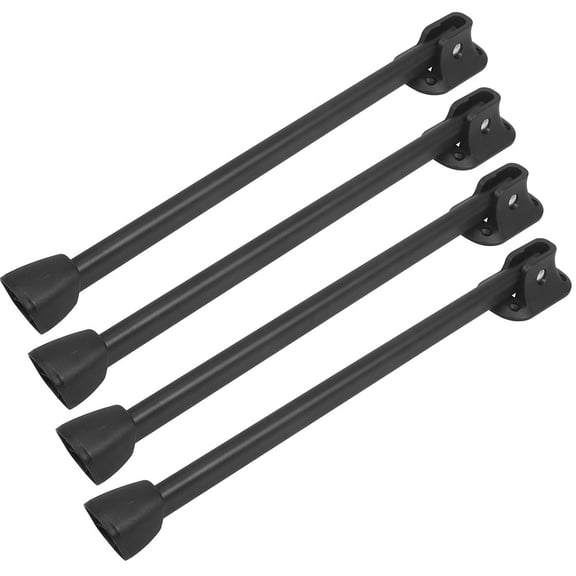 Yardwe 4Pcs Black Metal Folding Table Legs Fold Down Brackets for Home Table Replacement