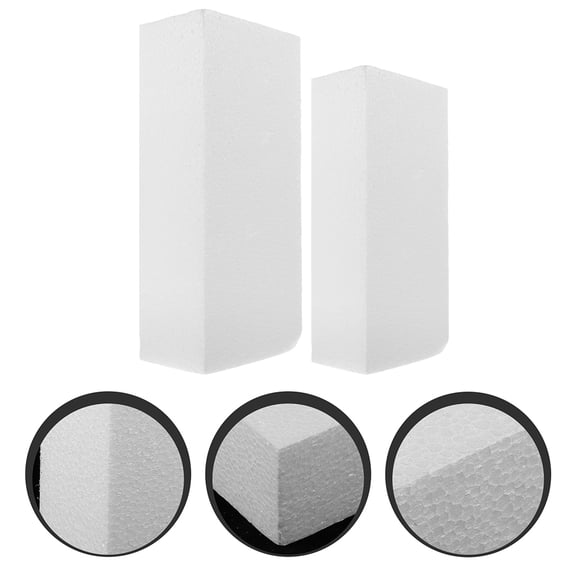 Yardwe 4Pcs Craft Blocks Foam White Handmade School Projects for Students Wedding Party