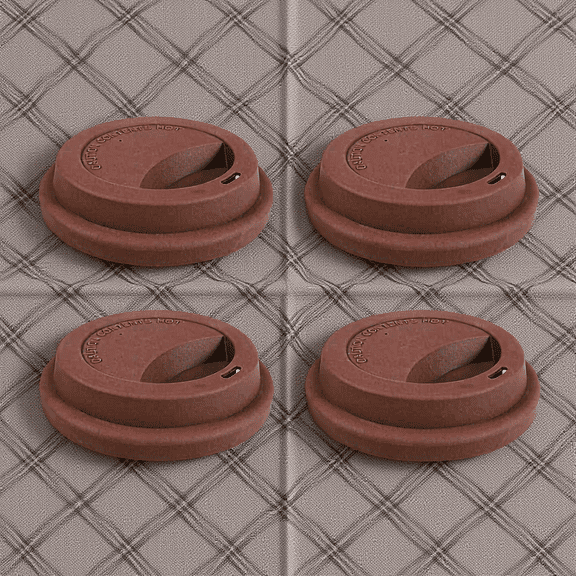 Yardwe 4Pcs Drink Cup Lid Silicone Coffee Color Reusable Cover Compatible with Multiple Cup Types