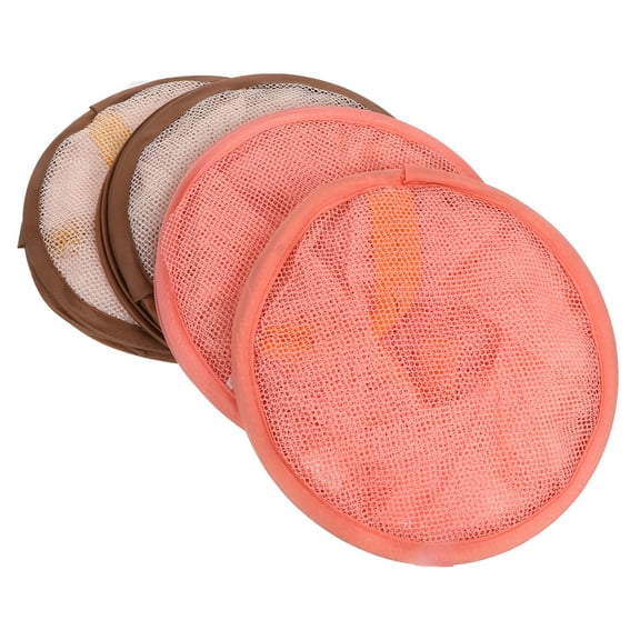 Yardwe 4Pcs Clothes Drying Hanger Orange Mesh Net with Large Capacity for Socks Underwear