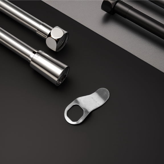 Yardwe 4Pcs Durable Plated Silver Cabinet Lock Handle Pull Offset Cam Lock Latch for Home and Office