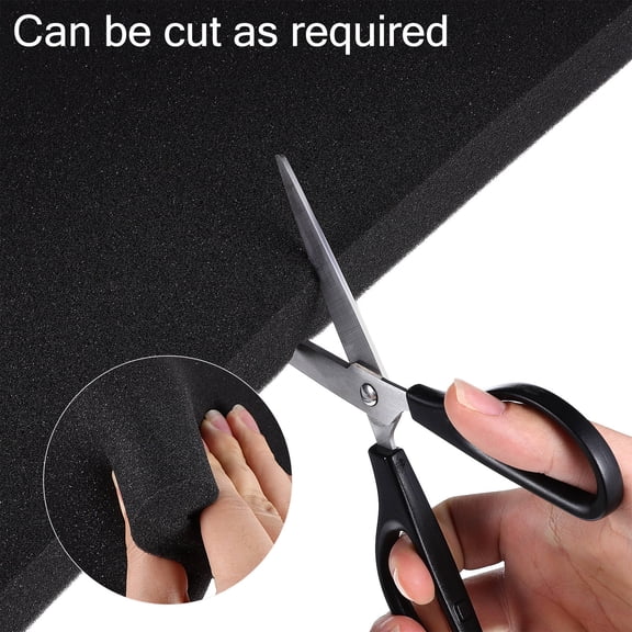 Yardwe 4Pcs Easy to Cut Black Foam Sheets for Custom Packing Inserts and Craft Projects