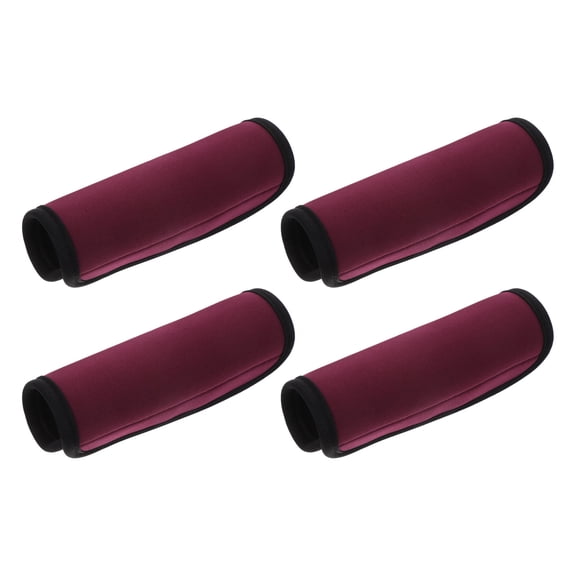 Yardwe 4Pcs Gym Bar Pad Dark Red Neoprene Barbell with Easy Removable Cleaning Feature
