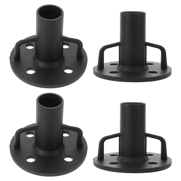 Yardwe 4Pcs Heavy Duty Canopy Pole Base Bracket Weatherproof Round Mount for Backyard Tents
