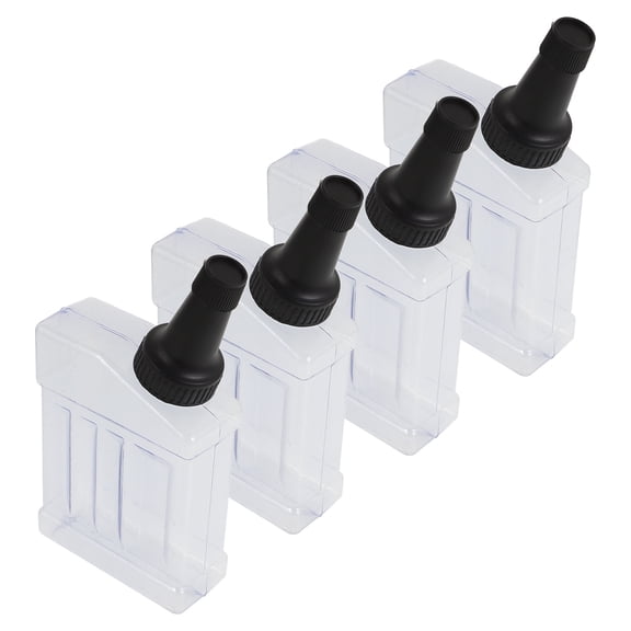 Yardwe 4Pcs Small Transparent Plastic Beads Storage Bottles Reusable Containers for Easy Organizing