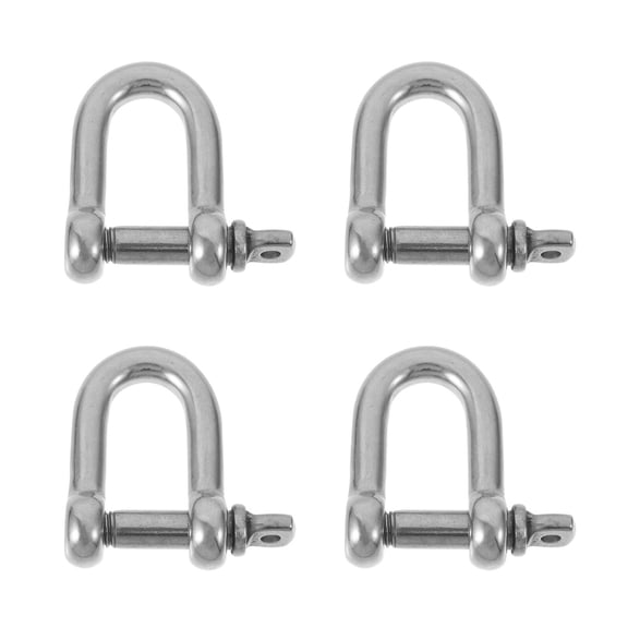 Yardwe 4Pcs Stainless Steel Car Tow Shackles with Locking Pins and Rust Resistant Coating
