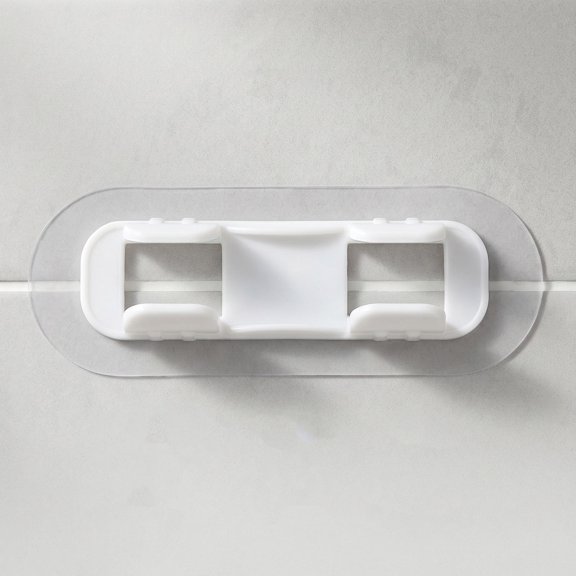 Yardwe 4Pcs Strong Adhesive White PVC Pipe Bracket Clips for Washing Machine Drain Hose