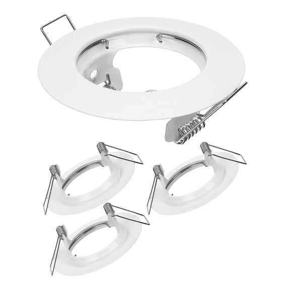 Yardwe 4Pcs White Recessed Light Trim Ring Cover with 50Mm Cutout for Home Ceiling Spotlight