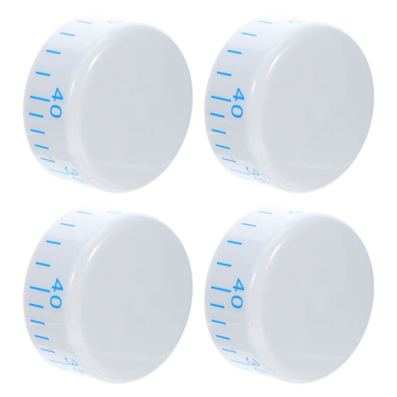 Yardwe 4Pcs White Refrigerator Temperature Adjustment Knob Replacement Smooth Rotation for Home Fridge