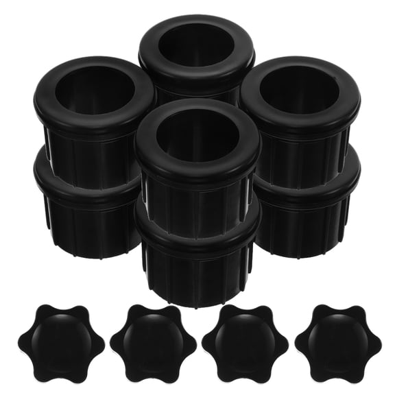 Yardwe 4Sets Patio Umbrella Pole Insert Replacement Parts Black for Outdoor Table Parasol Stand