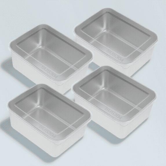 Yardwe 4-Pack Airtight Stackable Food Storage Containers for Refrigerator and Freezer, Plastic Boxes