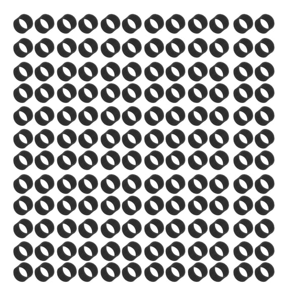 Yardwe 500Pcs Reusable Silicone Cable Ties Elastic Bands for Cord Management and Power Cable Organization Black