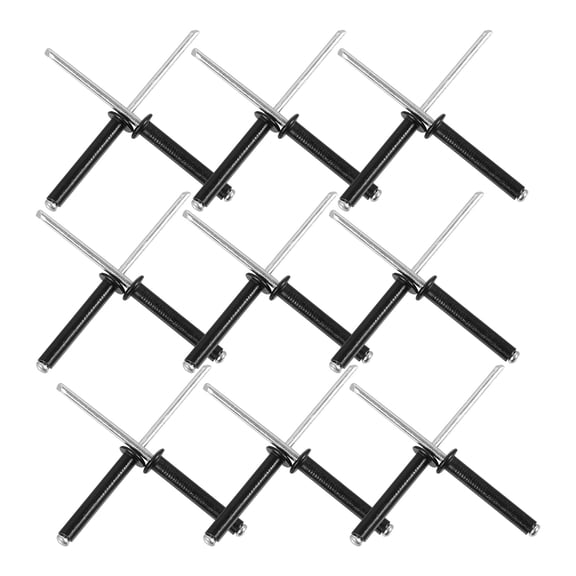 Yardwe 50Pcs Black Aluminum Rivets for Metal Fastening and Door Gutter Repair Applications