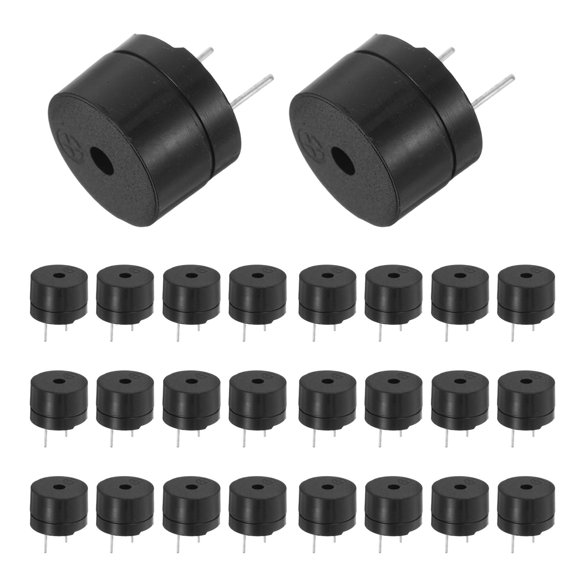 Yardwe 50Pcs Black Passive Piezo Buzzer Replacement for Appliances Compact Sound Device for Electronic Circuits