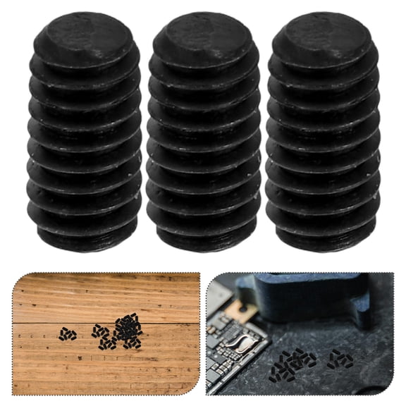 Yardwe 50Pcs Cap Screws Flat Head Allen Drive Black Carbon Steel Internal Socket Set for Hardware