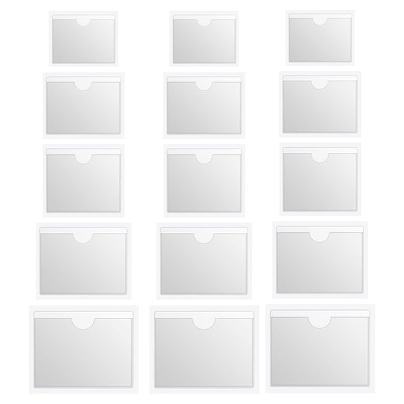 Yardwe 50Pcs Clear Shipping Label Pouch PVC Clear Visibility for Organizing Warehouse Items