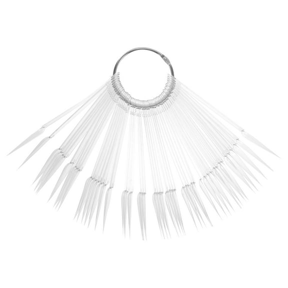 Yardwe 50Pcs Nail Sample Palette Transparent Nail Tips for Beauty Practice Stuff 12.5x12x1cm Lucency