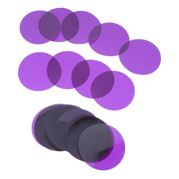 Yardwe 50Pcs Purple Colored Light Filters for Home Use with Easy Adhesion LED Light Diffuser