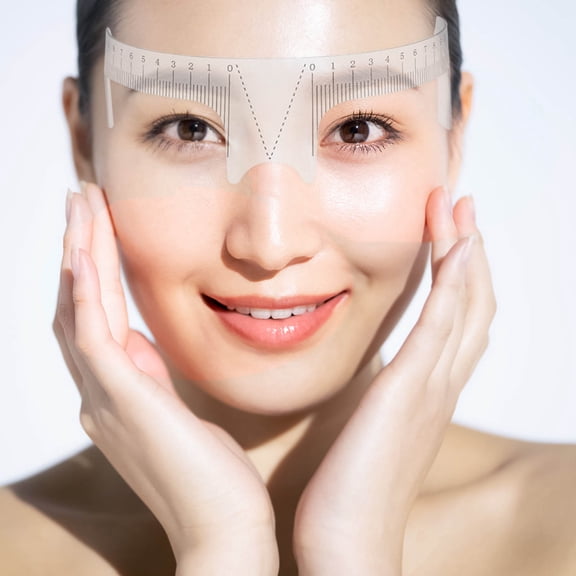 Yardwe 5Pcs Eyebrow Measuring Ruler Made of Durable Plastic for Accurate Eyebrow Shaping