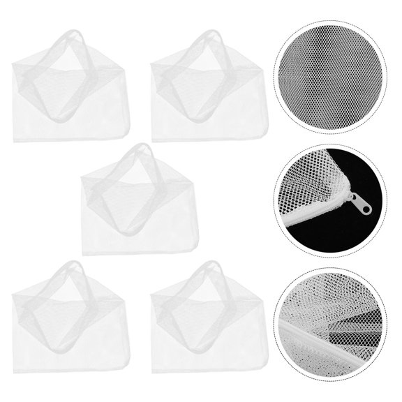 Yardwe 5Pcs Fish Tank Zipper Filtering Bag Mesh Bags for Pet Owners Storage Solutions