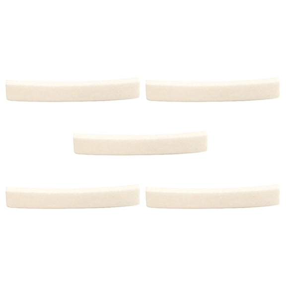 Yardwe 5Pcs Ivory Guitar Bone Bridge Nut Compatible with Vintage Instruments Durable Material