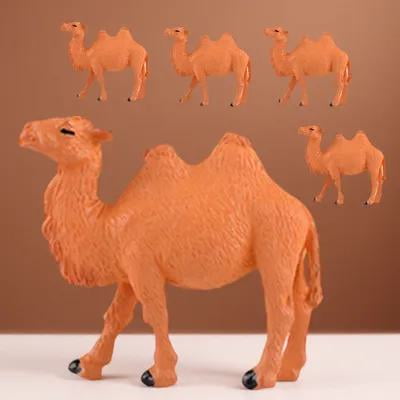 Yardwe 5Pcs Light Brown Resin Camel Ornament Set Decorative Figurines for Tabletop Display
