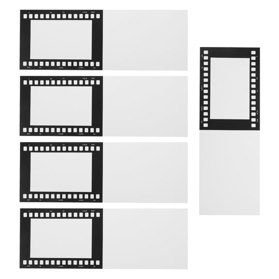 Yardwe 5Pcs Black Filmstrip Picture Frames Folding Retro Movie Reel Style Photo Display