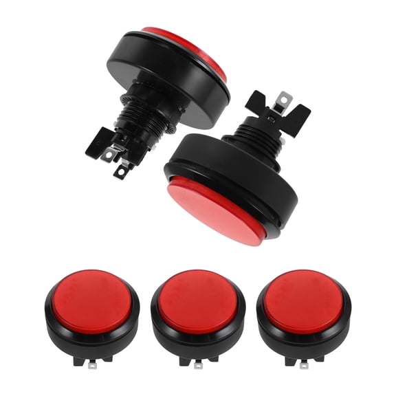 Yardwe 5Pcs Red Momentary Push Button Switch with Illumination for Arcade Cabinet Mod
