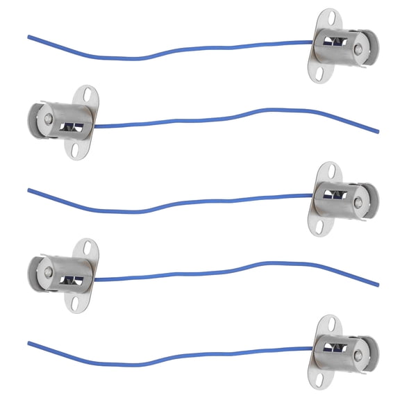 Yardwe 5Pcs Replacement B15 Bayonet Bulb Holder with Wire Leads for Reliable Lighting Connection