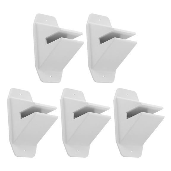 Yardwe 5Pcs Strong White Plastic Fence Post Base Holder for Secure Garden Fence Installation
