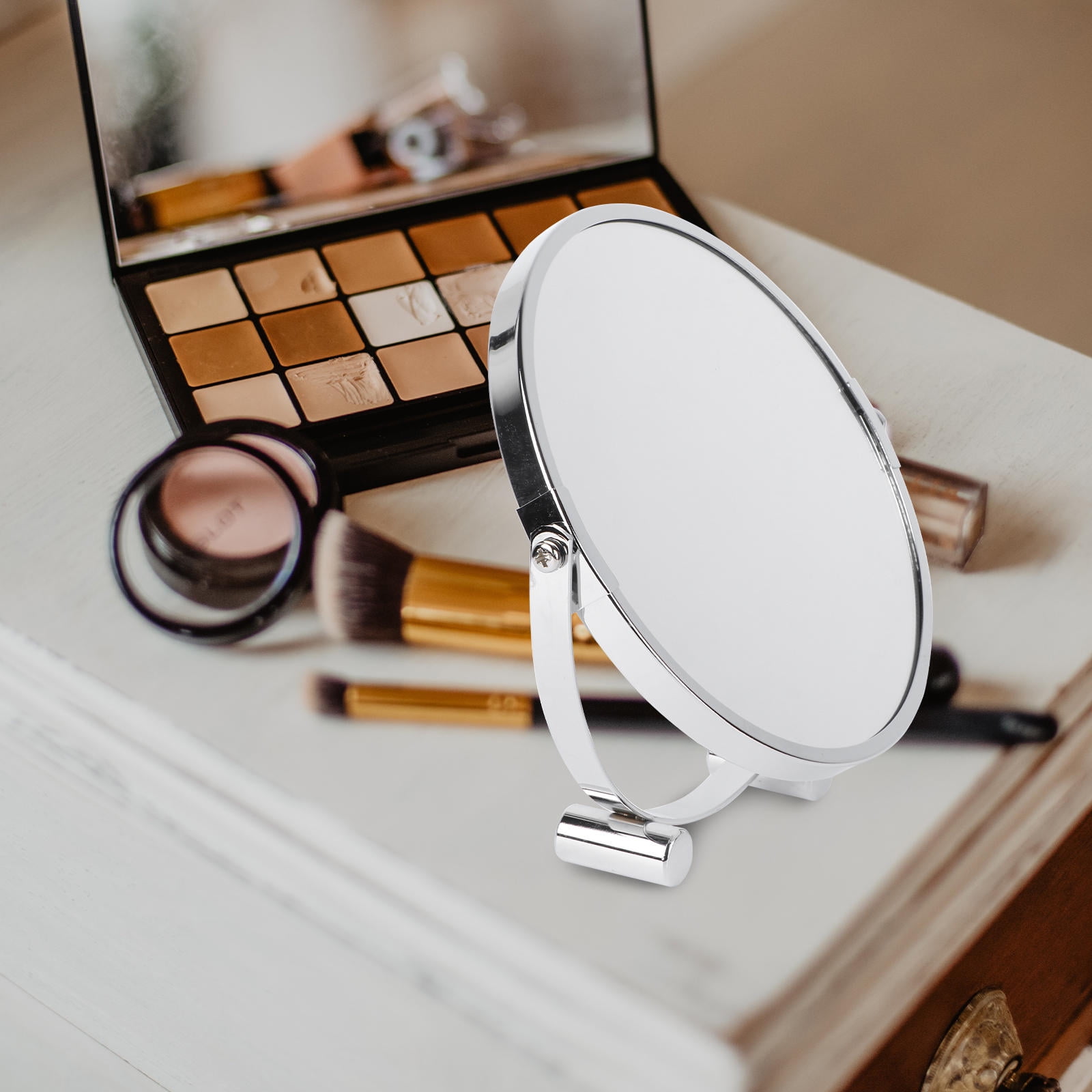 Desktopmirror Yardwe Mirrors for Makeup Desktop Double-Sided Mirror Silver 1Pcs ...