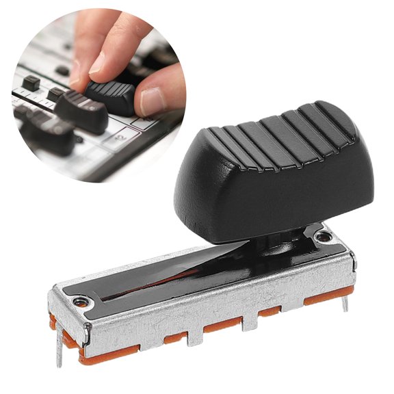 Yardwe 5Sets Precision Black Mixer Slider Fader Knobs for Audio Equipment