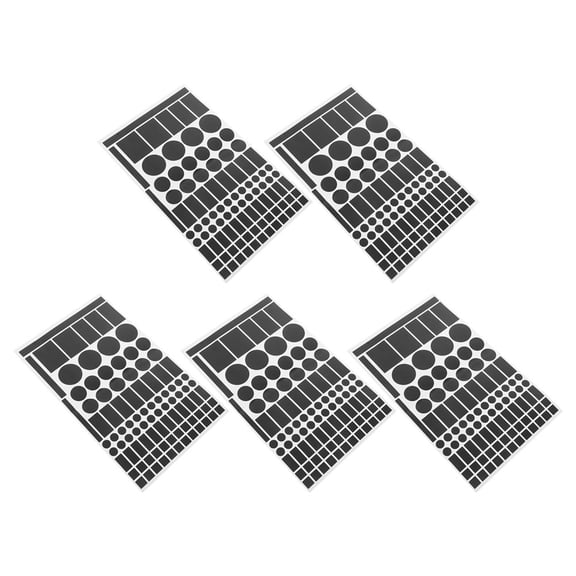 Yardwe 5Sheets Black LED Light Blocking Sheets Adhesive Stickers for Home Electronic Devices