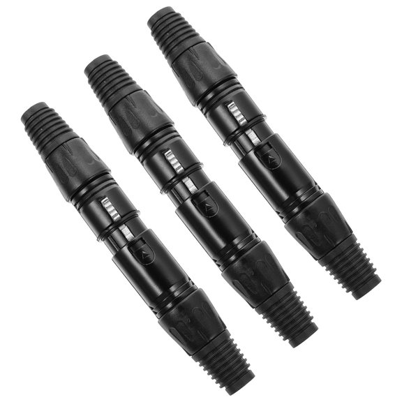 Yardwe 6Pcs Black Plastic Shell Xlr Connector 3 Pin Mic Cable Plug Replacement Parts