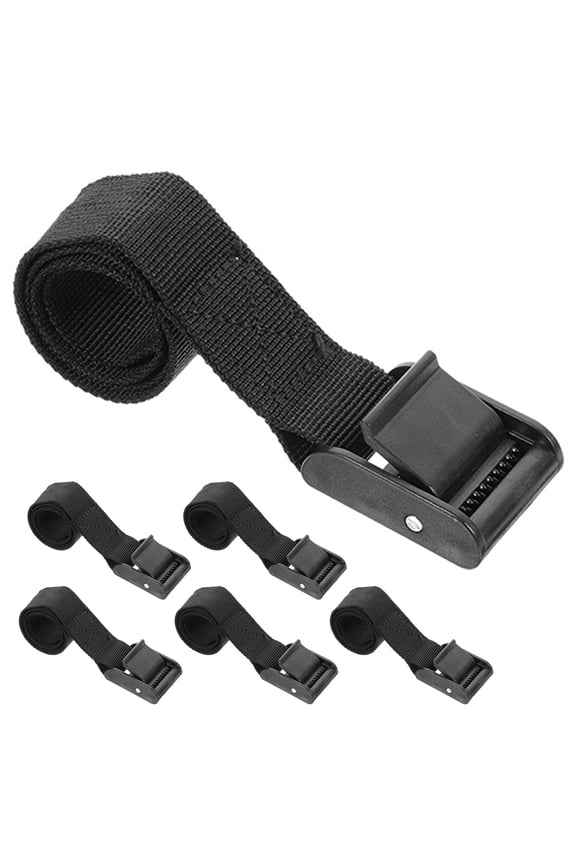 6Pcs Black Reusable Umbrella Securing Straps Durable Wear Resistant PP for Wind Stabilizing Outdoor