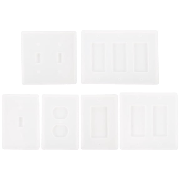 Yardwe 6Pcs Crystal Drop Mold for DIY Socket Panel Casting Made with Silicone