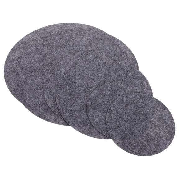 Yardwe 6Pcs Grey Felt Pot and Pan Protectors for Safe Stack Storage and Heat Insulation