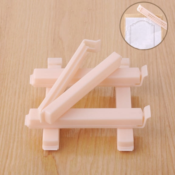 Yardwe 6Pcs Pink Sealer Stick Clips for Small Bags Easy Use Reusable Storage Clips